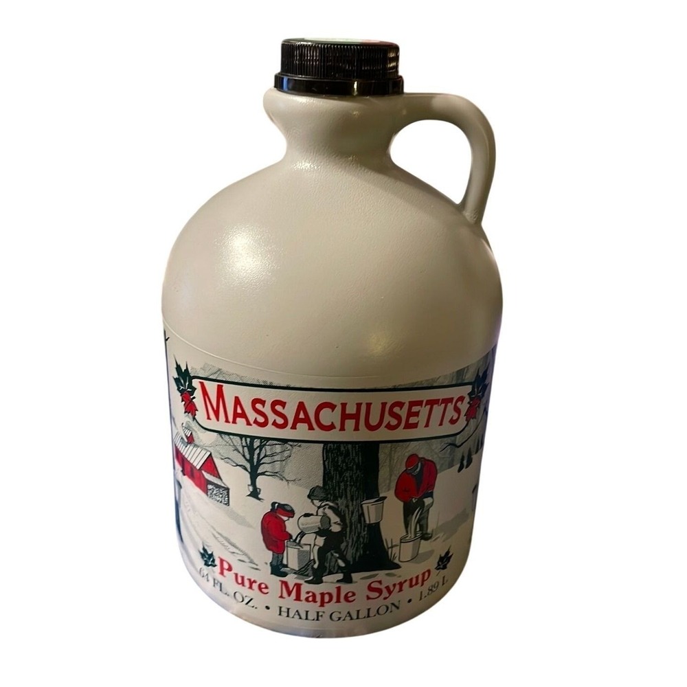 Massachusetts Pure Maple Syrup 64 fl oz Half Gallon Jug New Sealed New England